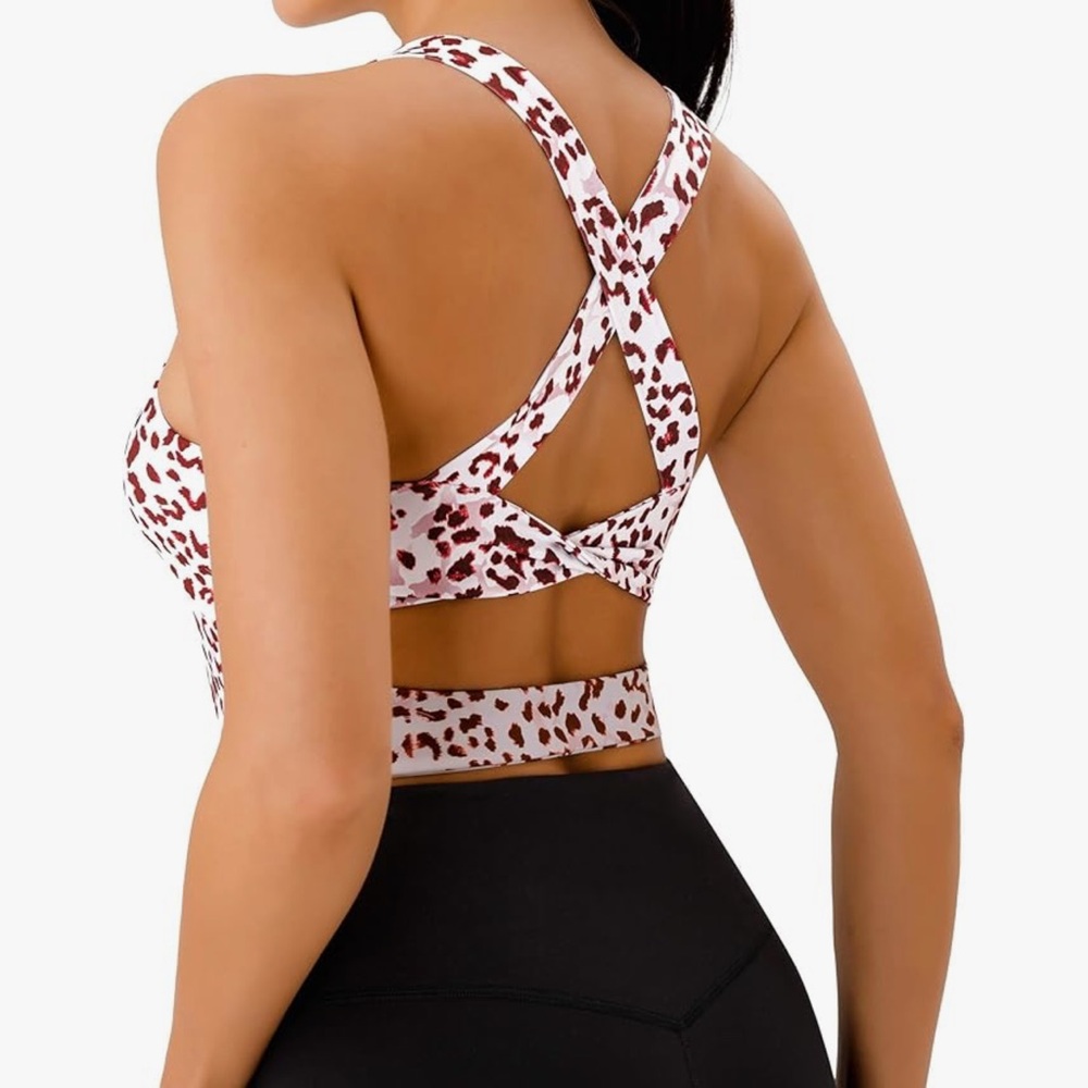Women Criss-Cross Back Padded Workout Tank Top